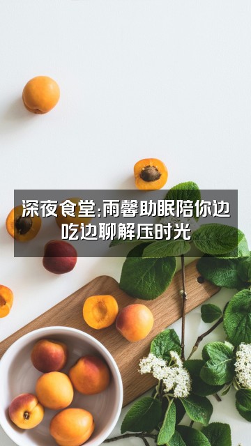 抖音雨馨助眠视频封面：深夜食堂：雨馨助眠陪你边吃边聊解压时光